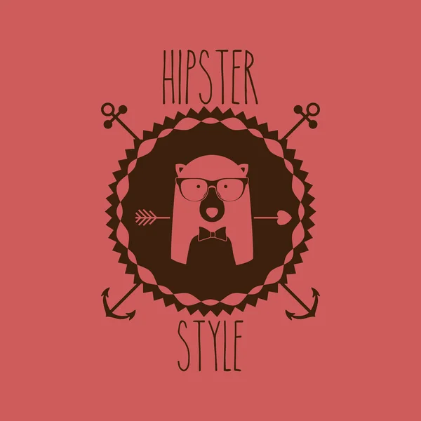 Projeto hipster animal — Vetor de Stock