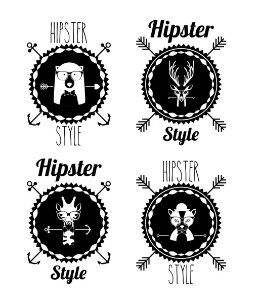 Djur hipster design — Stock vektor