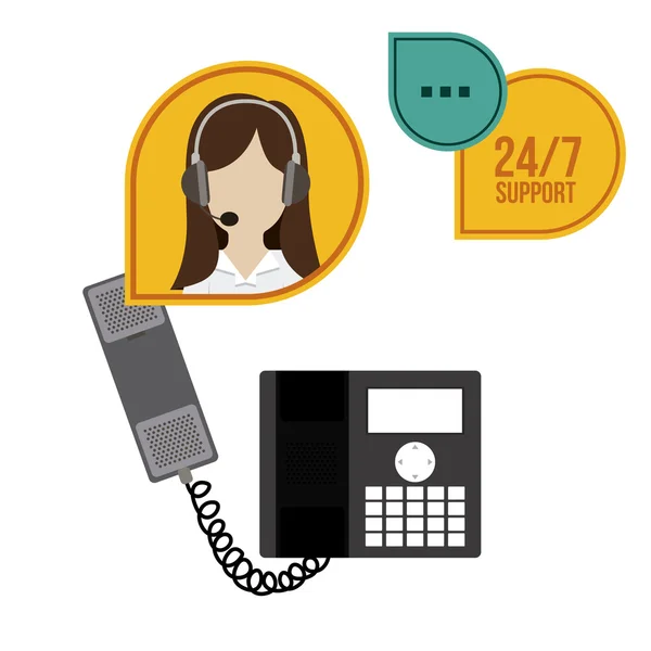 Call center design — Stock Vector