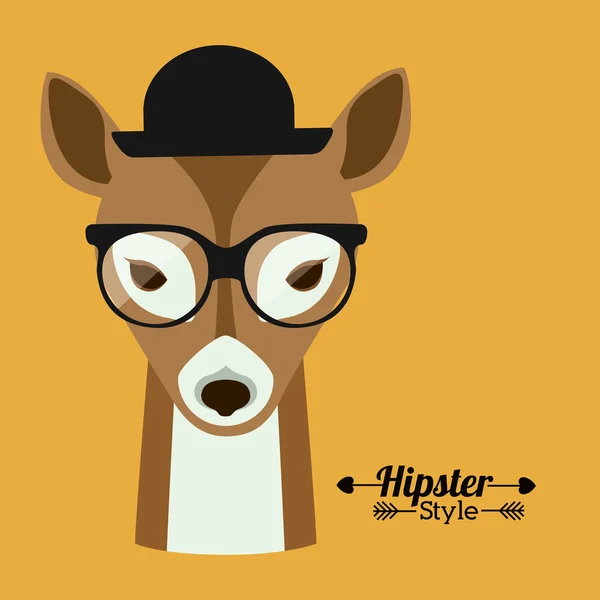 Projekt zwierząt hipster — Wektor stockowy