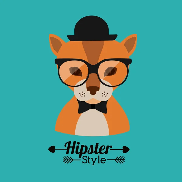 Diseño hipster animal — Vector de stock