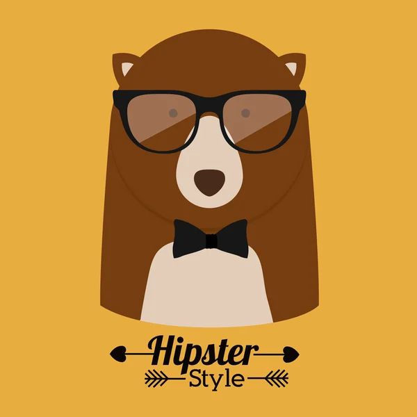 Diseño hipster animal — Vector de stock
