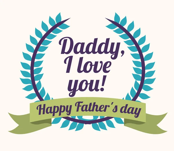 Fathers day design — Stock Vector