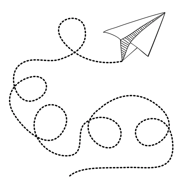 Design de avião de papel — Vetor de Stock