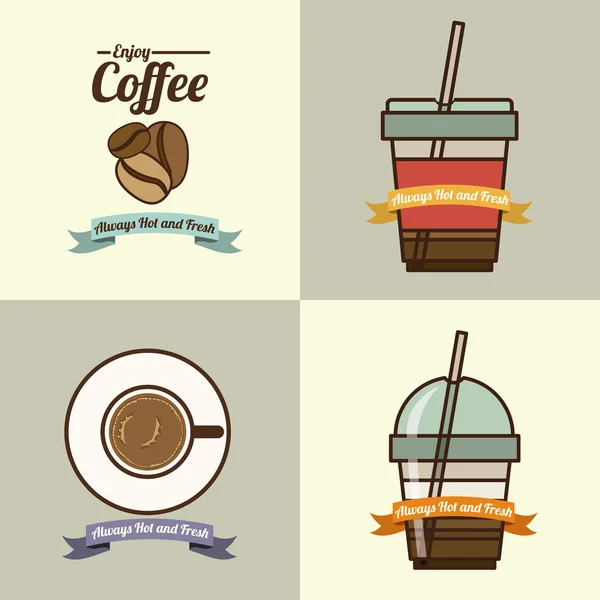 Koffie ontwerp — Stockvector