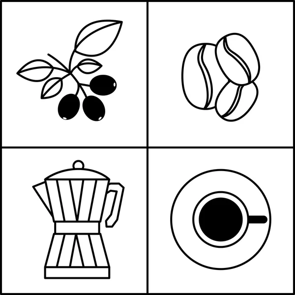 Diseño de café — Vector de stock