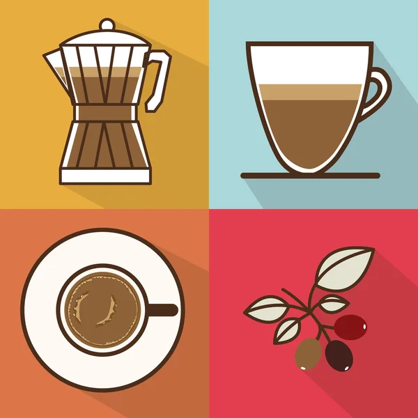 Diseño de café — Vector de stock