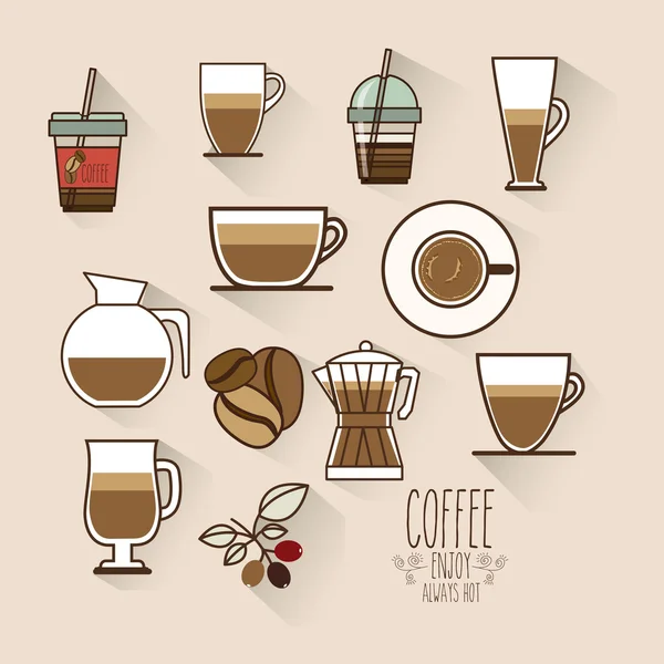 Koffie ontwerp — Stockvector