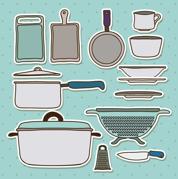 Articles de cuisine — Image vectorielle