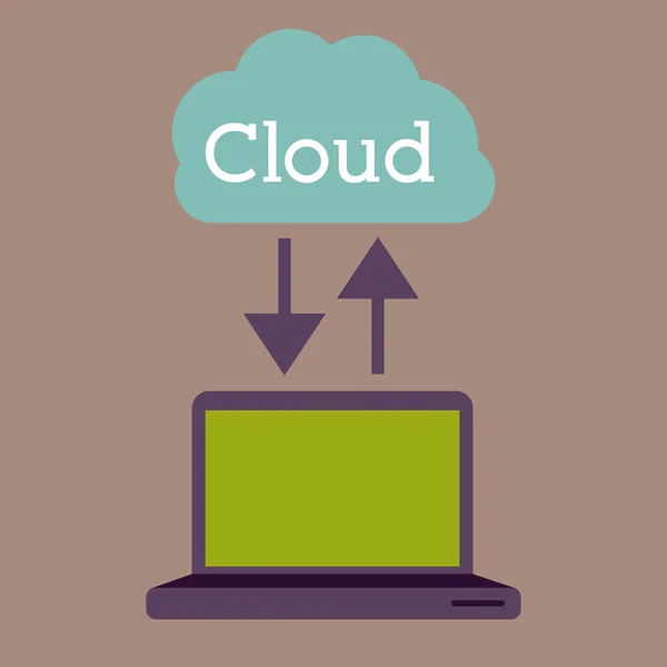 Cloud computing — Stock Vector