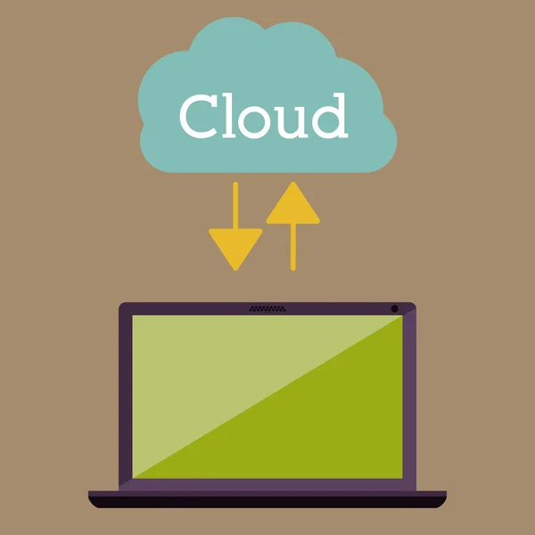 Il cloud computing — Vettoriale Stock