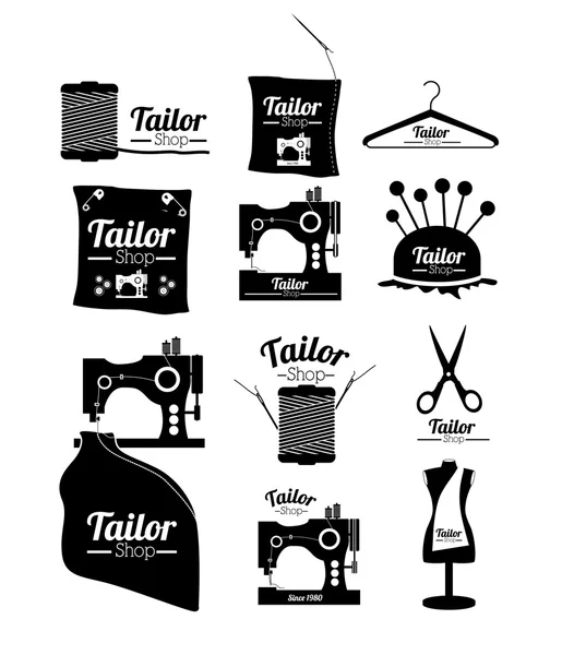 Tailor shop design — Stock Vector