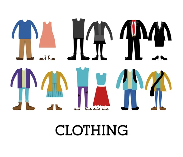 Conception de vêtements — Image vectorielle