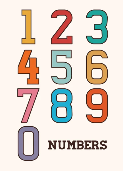 Проектирование чисел — стоковый вектор