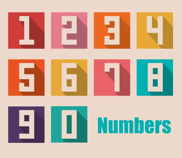 Numbers design — Stock Vector