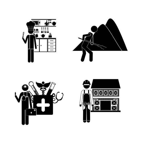 Conception des professions — Image vectorielle