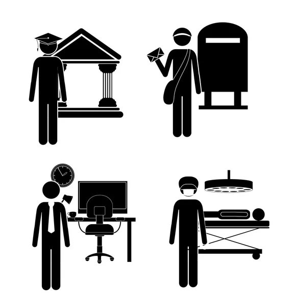 Conception des professions — Image vectorielle