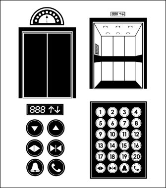 Elevator design clipart
