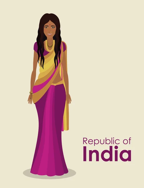 India diseño — Vector de stock