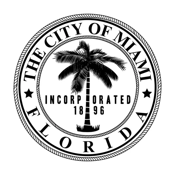Desenho Miami — Vetor de Stock