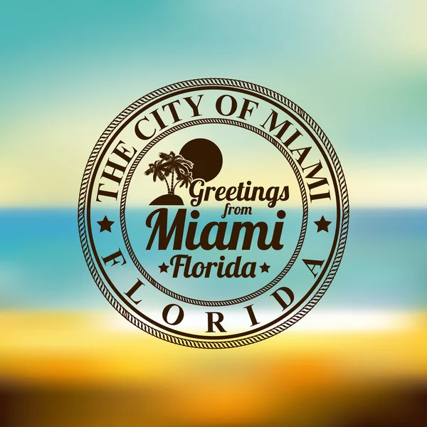 Miami design — Stock Vector