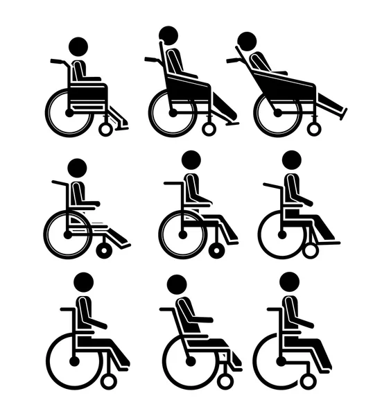 Conception handicapée — Image vectorielle