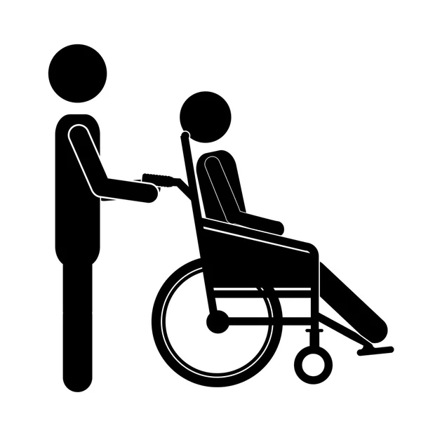 Mensen met een handicap ontwerpen — Stockvector