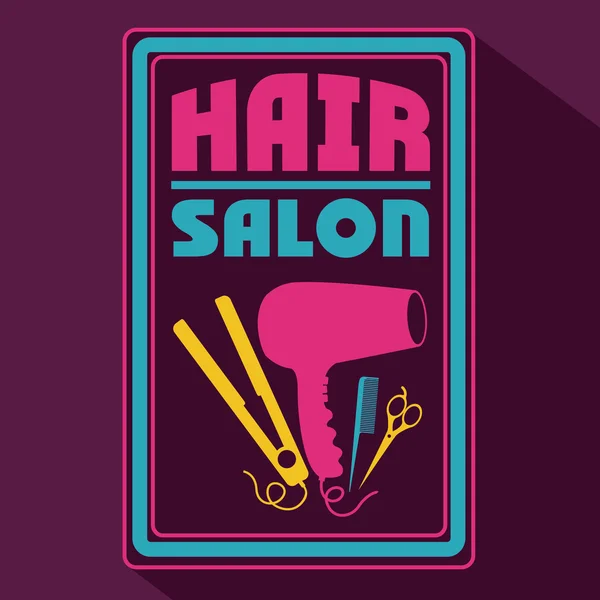 Conception de salon de coiffure — Image vectorielle
