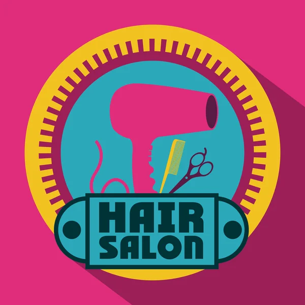 Design de salão de cabelo — Vetor de Stock