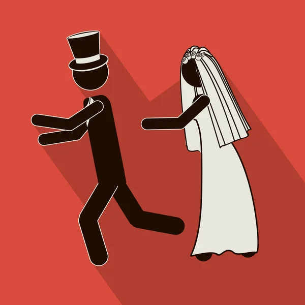 Conception de mariage — Image vectorielle