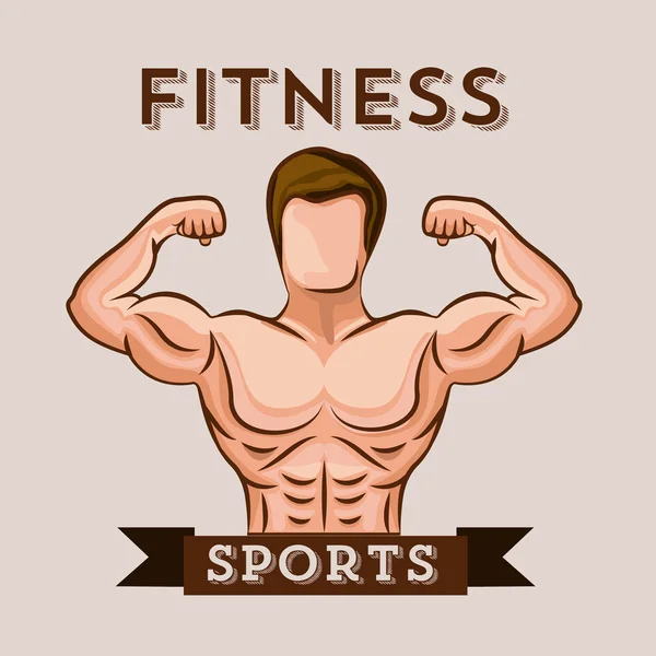 Diseño de fitness — Archivo Imágenes Vectoriales