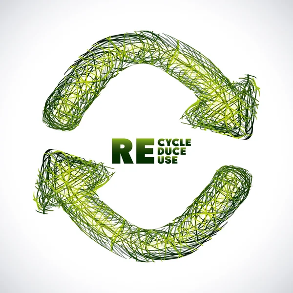 Recycling-Design — Stockvektor