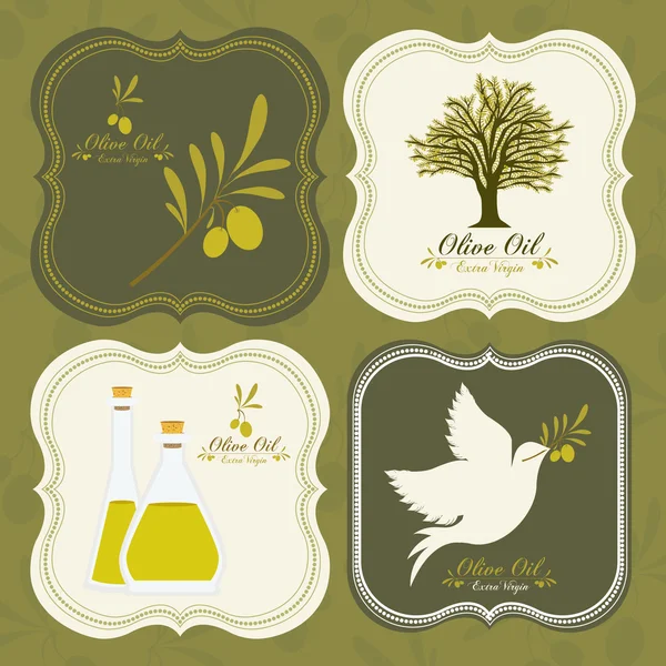 Diseño del aceite de oliva — Vector de stock