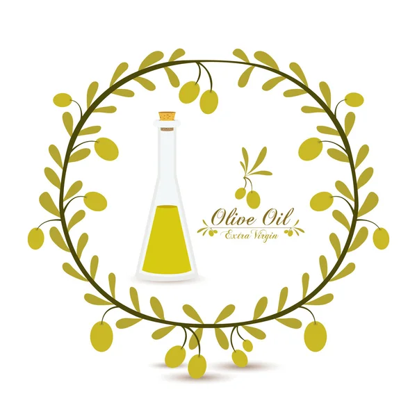 Diseño del aceite de oliva — Vector de stock