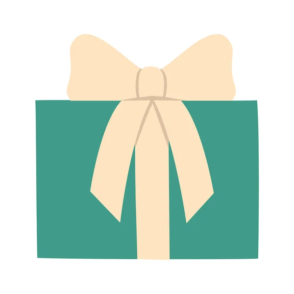 Caja de regalo verde — Vector de stock