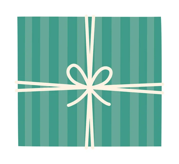 Diseño de caja de regalo verde — Vector de stock