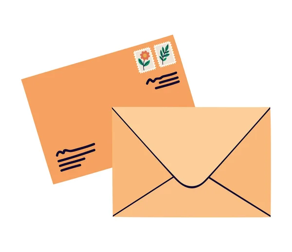 Lovely envelopes design — Stock Vector