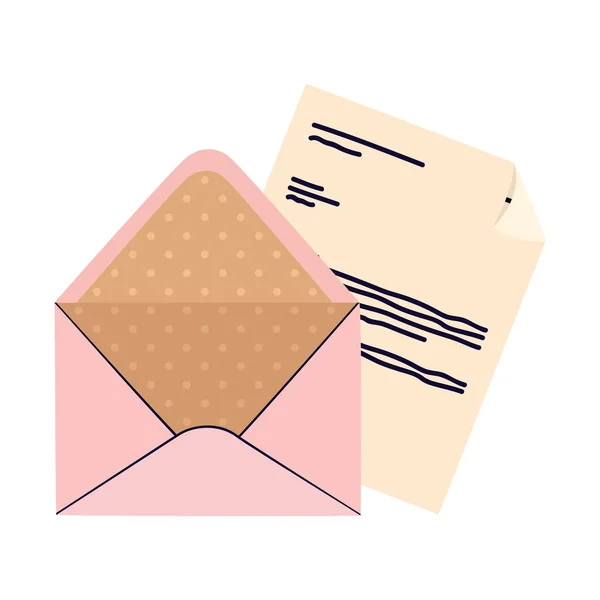 Ilustração envelope bonito — Vetor de Stock