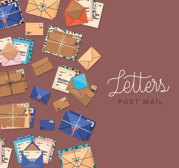 Cartel de correo postal — Vector de stock