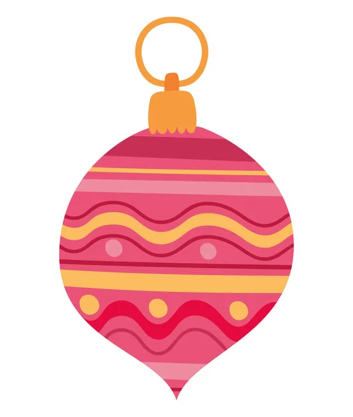 Pink christmas ball — Stock Vector