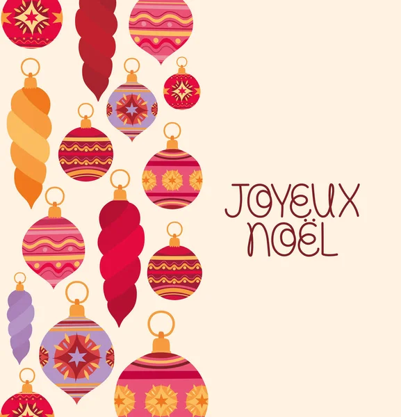 Κάρτα joyeux noel — Διανυσματικό Αρχείο