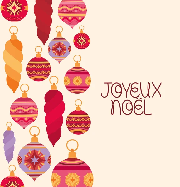 Karta noel joyeux — Wektor stockowy