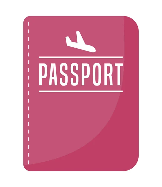 Icône passeport rouge — Image vectorielle