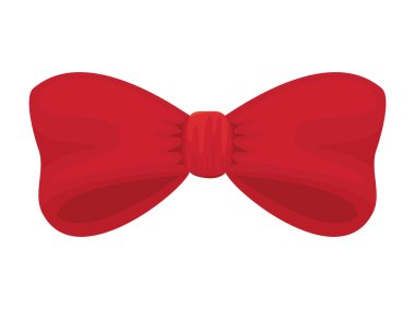 Güzel kırmızı fiyonk beyaz üzerine