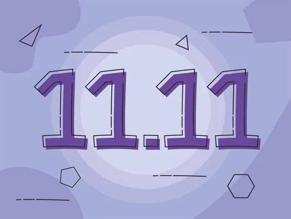 11 11 Nákupní den banner — Stockový vektor