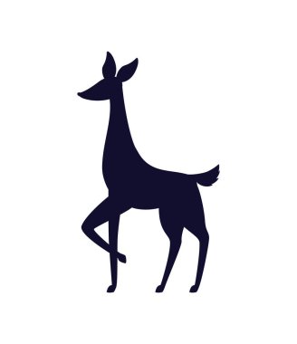 Güzel bir geyik silueti.