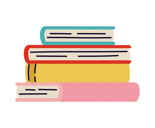 Libros apilan diseño — Vector de stock