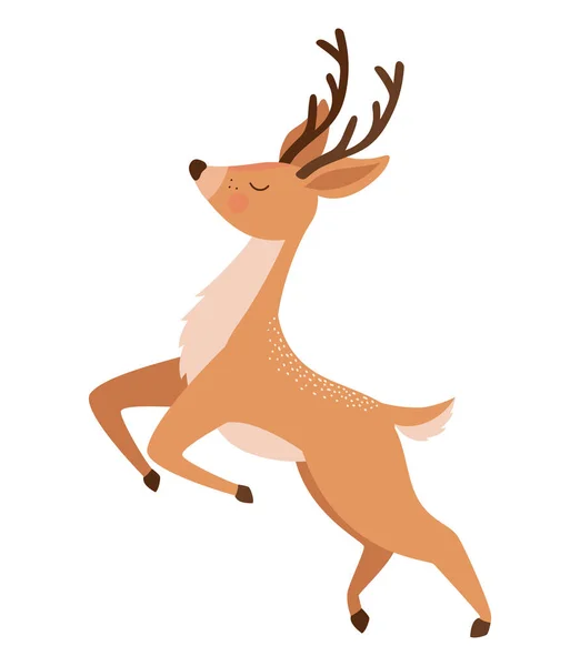 棕色驯鹿图标 — 图库矢量图片