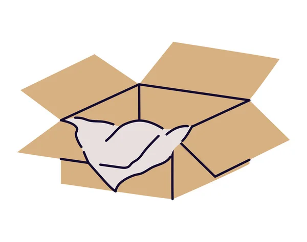 Hnědá krabička ilustrace — Stockový vektor