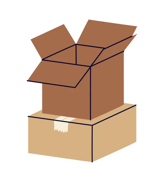 Boxes pile icon — Stock Vector